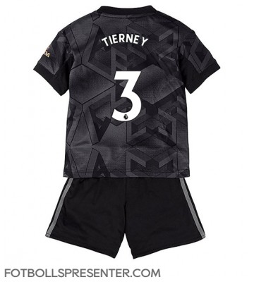 Arsenal Kieran Tierney #3 Bortatröja Barn 2022-23 Kortärmad (+ korta byxor)